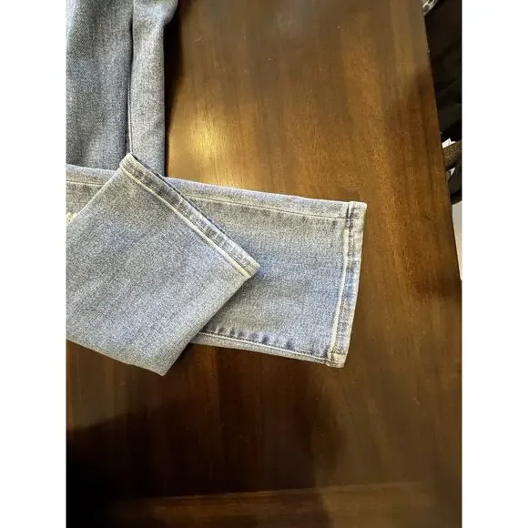 Judy Blue Distressed Shredded Jeans Straight Fit Size 7/28 Light Wash - Picture 14 of 16